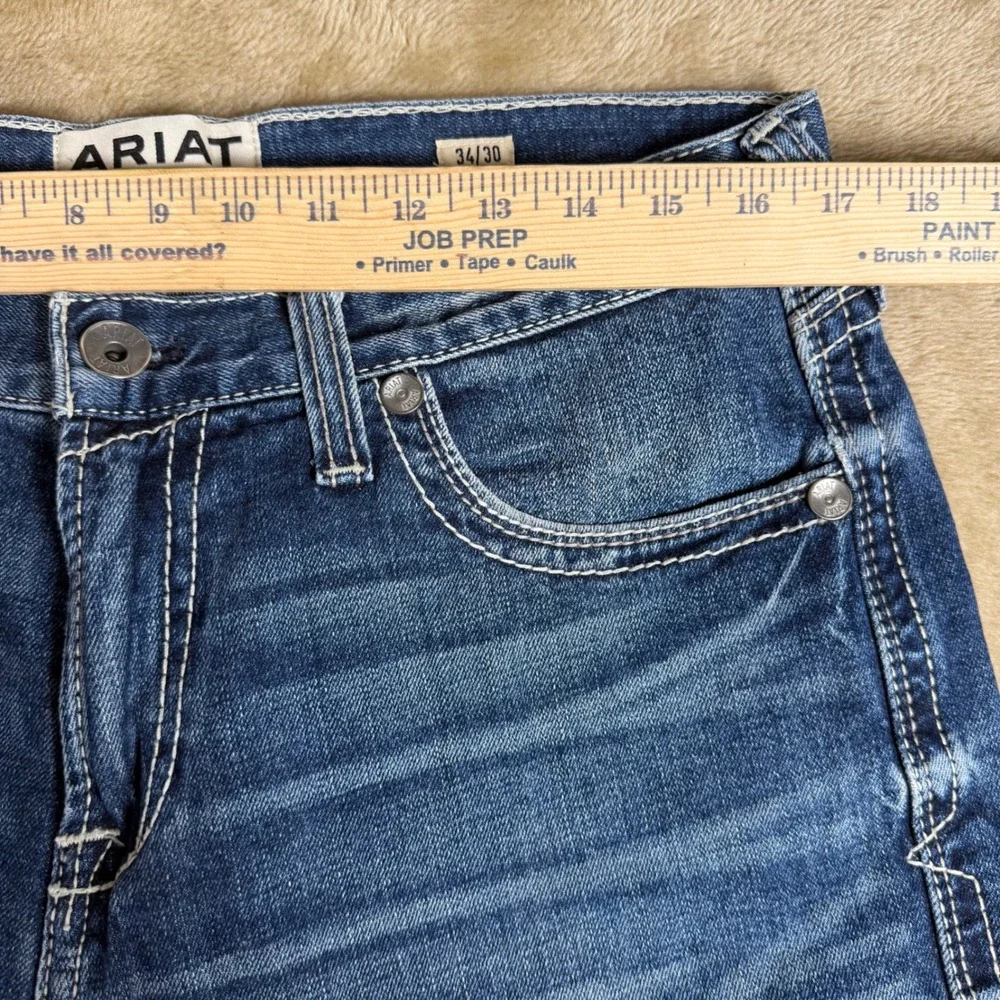 Ariat M7 Slim Fit Straight Leg Jeans Mens 34x30 Medium Wash Blue Denim